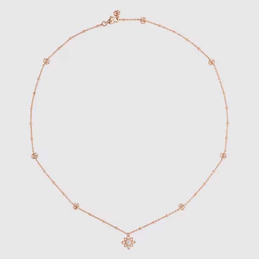 Gucci Women Flora 18k Diamond Necklace-702393J85405702