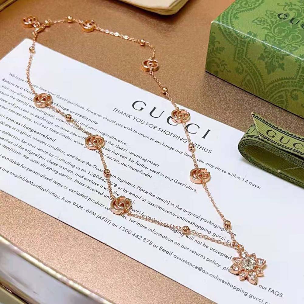 Gucci Women Flora 18k Diamond Necklace-702393J85405702 (4)