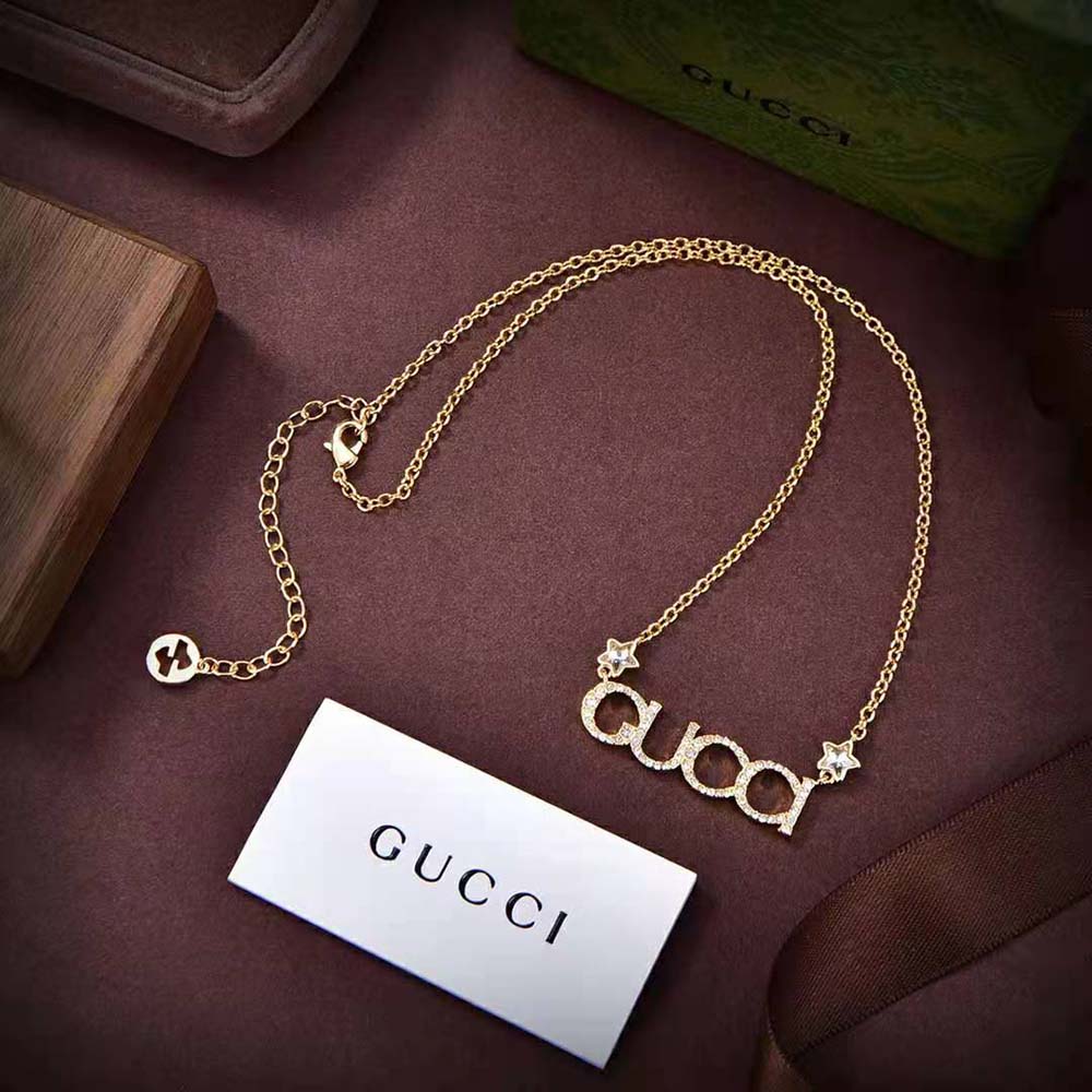 Gucci Women ‘Gucci’ Letter Necklace-774693J1D508031 (2)