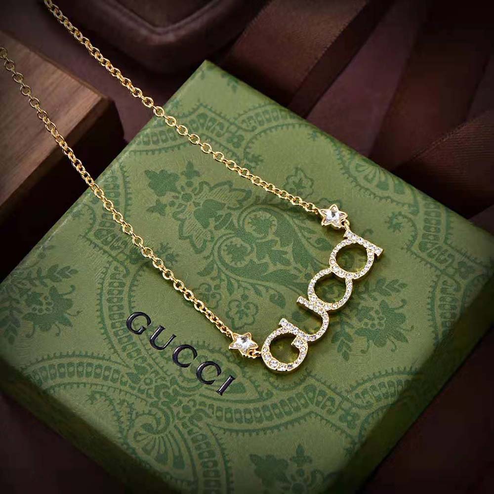 Gucci Women ‘Gucci’ Letter Necklace-774693J1D508031 (3)