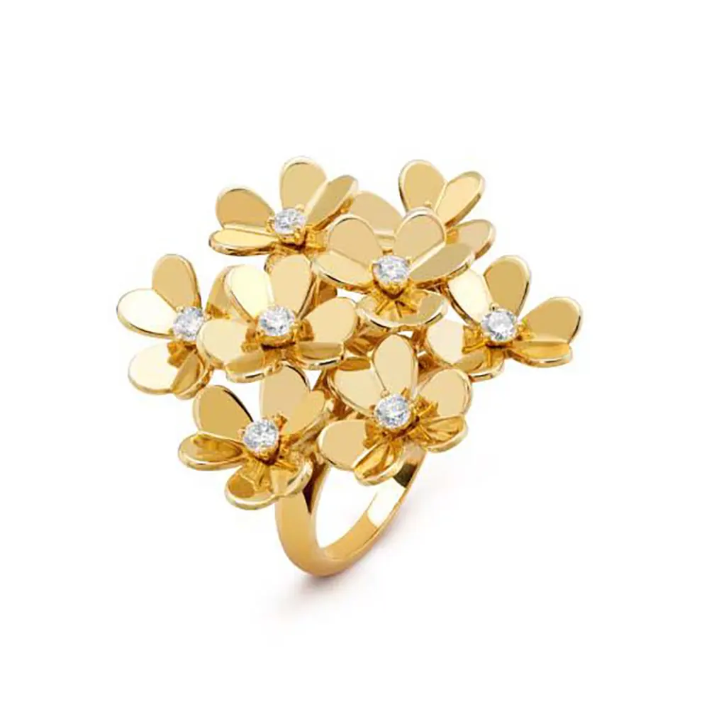 Van Cleef & Arpels Lady Frivole Ring 8 Flowers VCARB67700 (9)