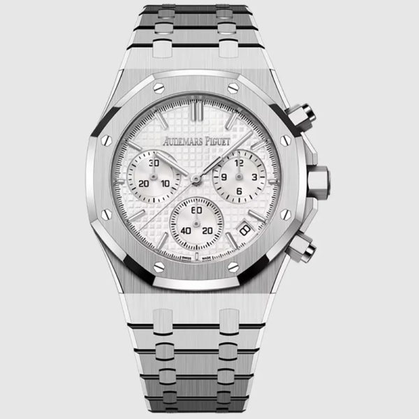 Audemars Piguet Men Royal Oak Selfwinding Chronograph 41 mm in Silver-toned dial (1)