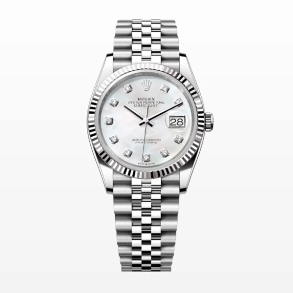 Rolex Men Datejust 36 Watches Oyster 36 mm Oystersteel in white gold 126234-0019 (1)