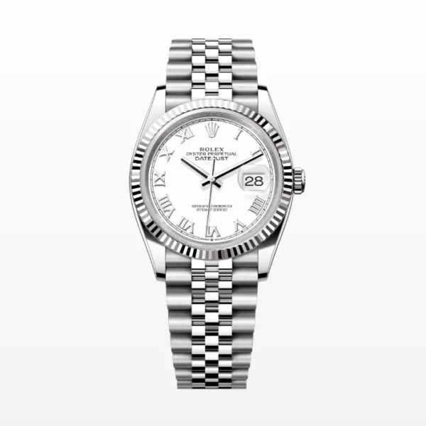 Rolex Men Datejust 36 Watches Oyster 36 mm Oystersteel in white gold m126234-0025 (1)