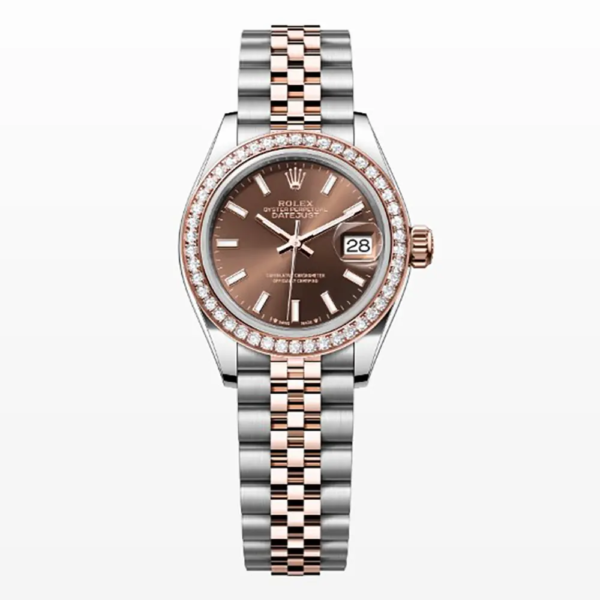 Rolex Women Lady-Datejust Watches Oyster, 28 mm Oystersteel in Everose gold and diamonds 279381RBR (1)