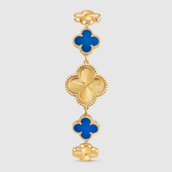 Van Cleef & Arpels Women Sweet Alhambra Watch 23 mm in 18K Yellow Gold Agate (1)