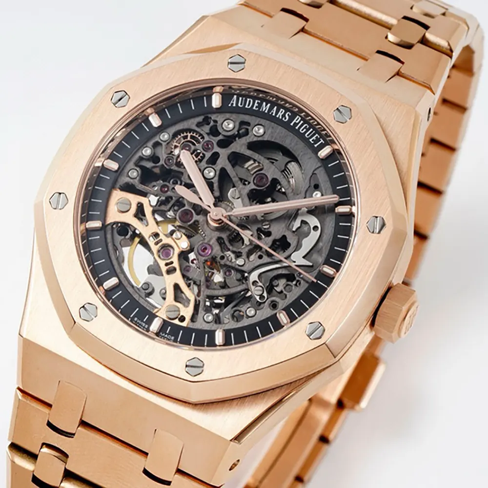 Audemars Piguet Men Royal Oak Double Balance Wheel Openworked 41 mm in Rose Gold (3)