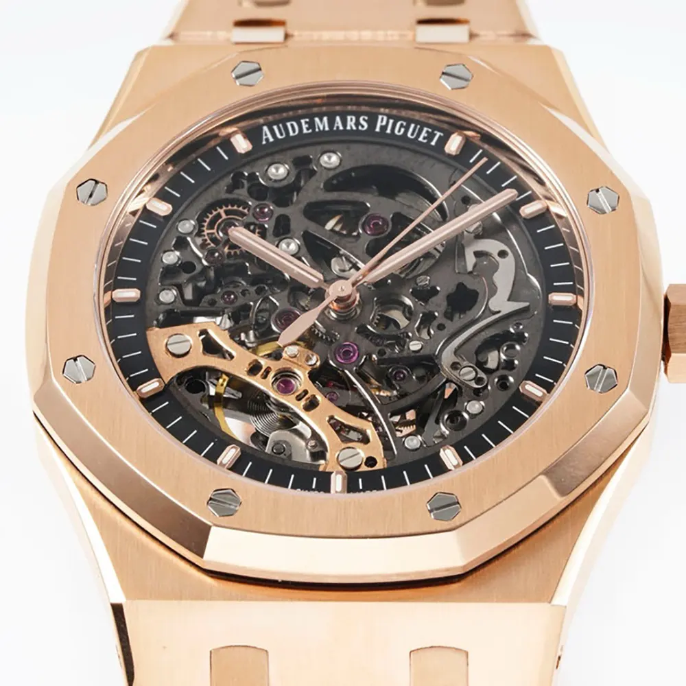 Audemars Piguet Men Royal Oak Double Balance Wheel Openworked 41 mm in Rose Gold (5)