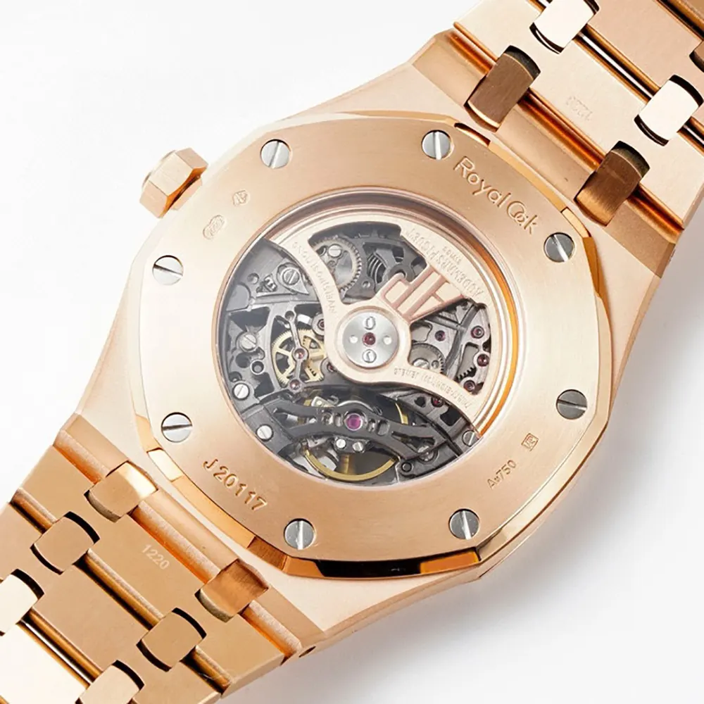 Audemars Piguet Men Royal Oak Double Balance Wheel Openworked 41 mm in Rose Gold (8)