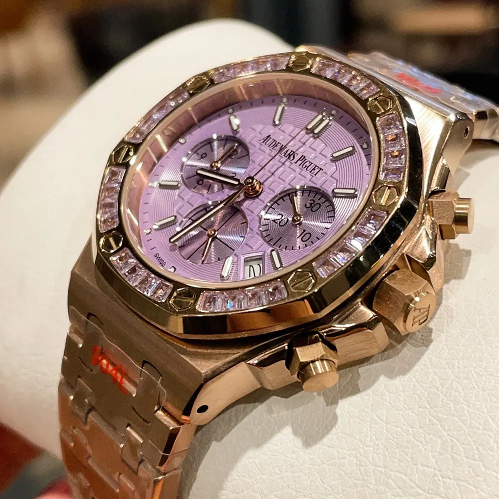 Audemars Piguet Women Royal Chronograph Amethyst Dial 38mm (2)