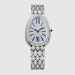 Reloj Bulgari Serpenti Seduttori para mujer, movimiento de cuarzo, 33 mm, en oro blanco y diamantes.