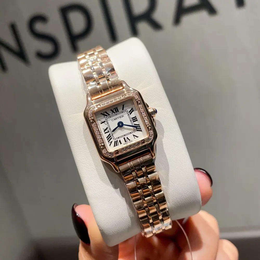 Cartier Panthere De Cartier Watch Medium Model Quartz Movement in Rose Gold and Diamond (2)