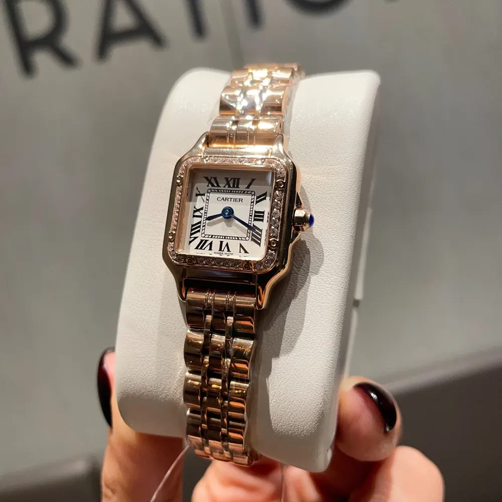 Cartier Panthere De Cartier Watch Medium Model Quartz Movement in Rose Gold and Diamond (3)