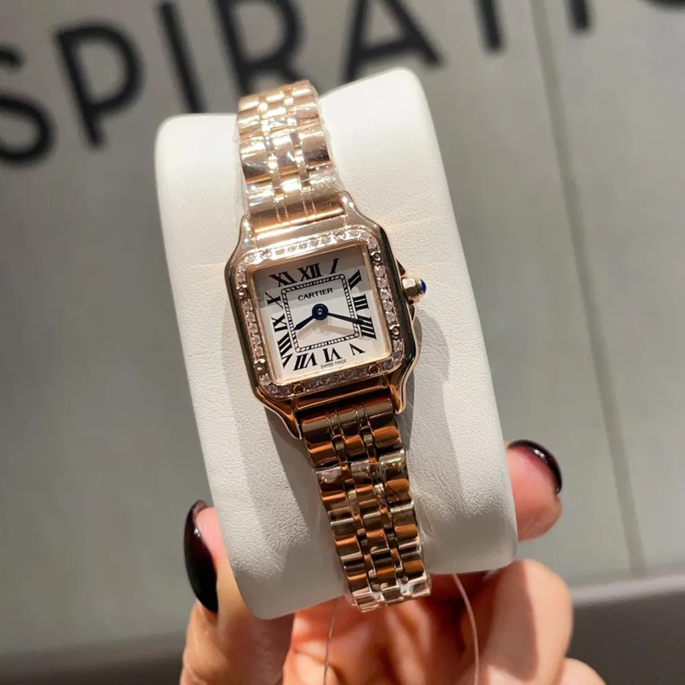 Cartier Panthere De Cartier Watch Medium Model Quartz Movement in Rose Gold and Diamond (4)