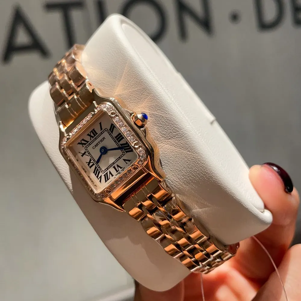 Cartier Panthere De Cartier Watch Medium Model Quartz Movement in Rose Gold and Diamond (6)