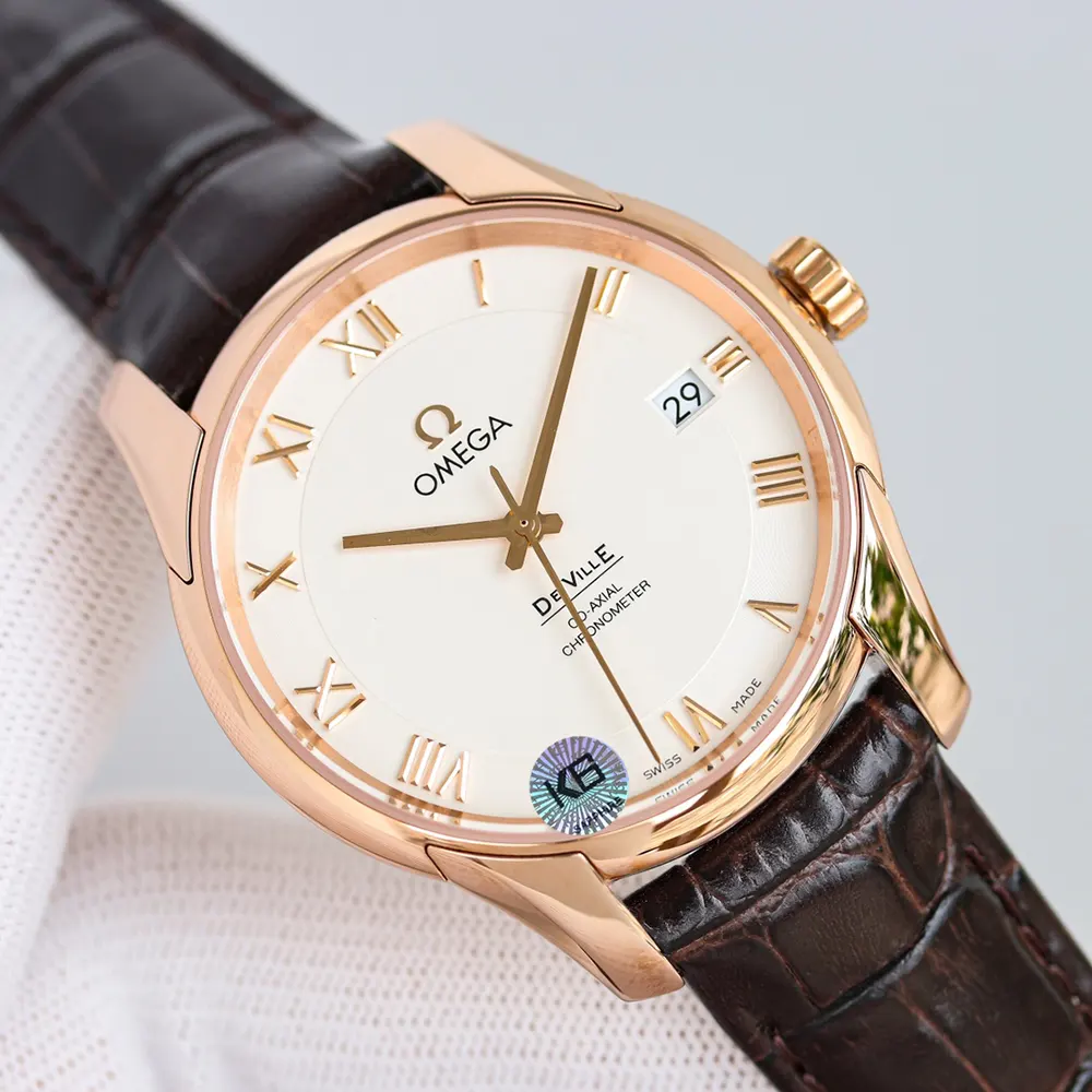 Omega Men De Ville Co-axial 41 mm on 18k Rose Gold (2)