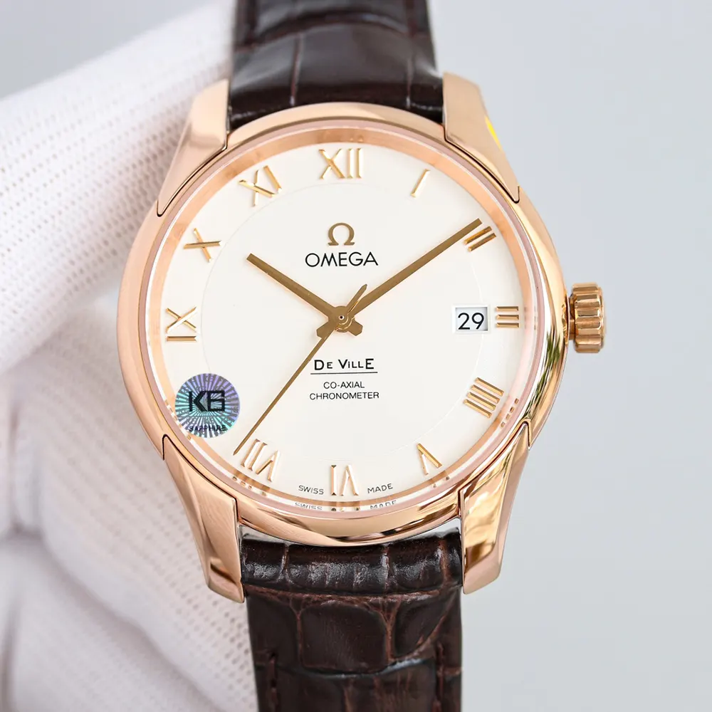 Omega Men De Ville Co-axial 41 mm on 18k Rose Gold (3)