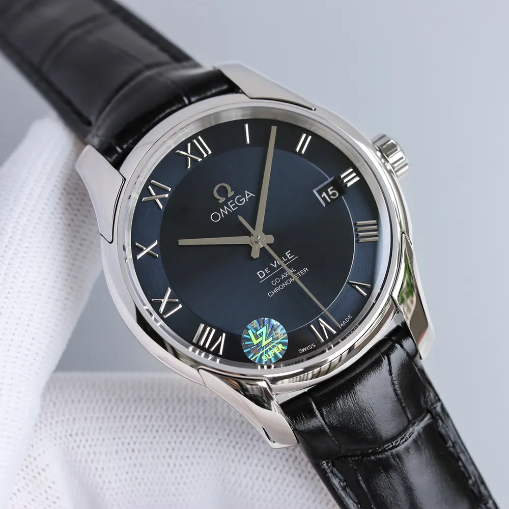 Omega Men De Ville Co-axial 41 mm on Blue (2)