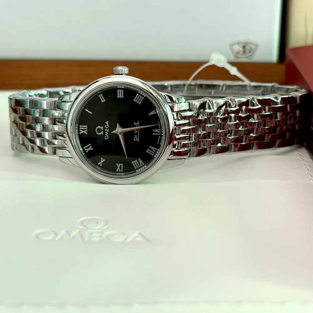 Omega Women De Ville Prestige 22 mm on Black Steel (5)