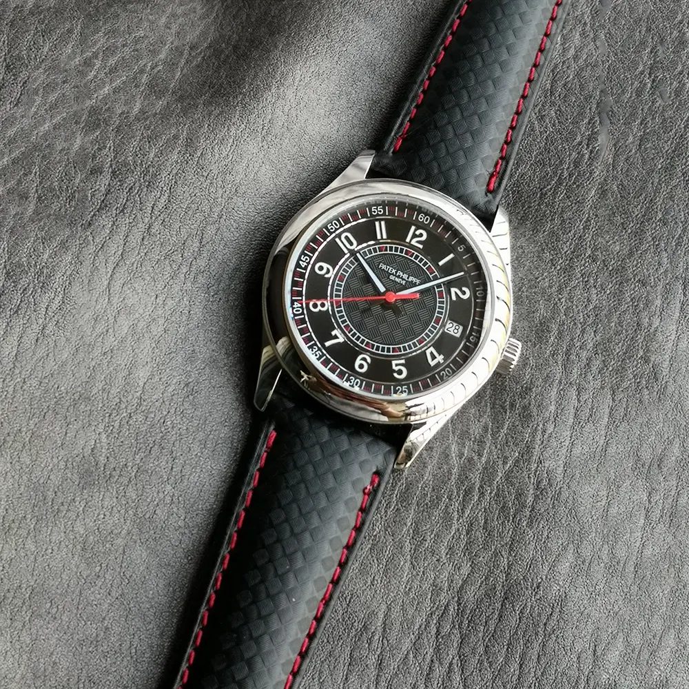 Patek Philippe Men Calatrava Self-Winding 40 mm in Black and Red (4)