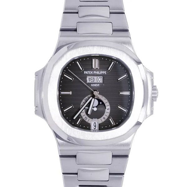 Patek Philippe Men Nautilus Self-Winding 40 mm in Stainless Steel and Grey dial (1)