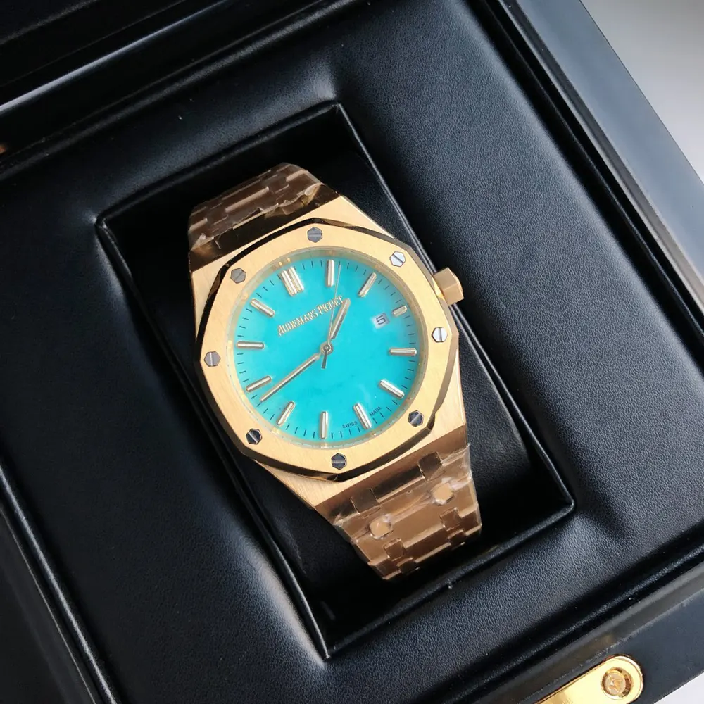 Audemars Piguet Men Royal Oak Selfwinding 37 mm in Turquoise Dial (3)