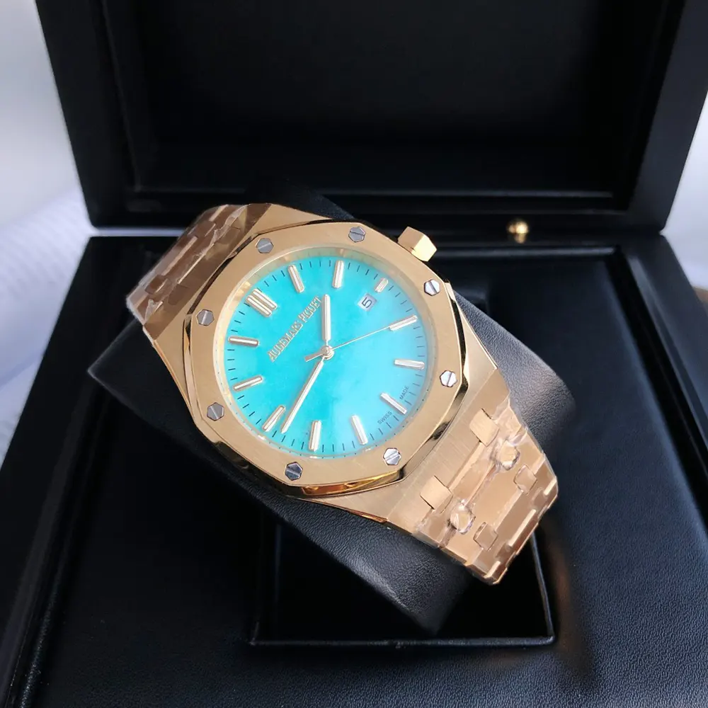 Audemars Piguet Men Royal Oak Selfwinding 37 mm in Turquoise Dial (5)