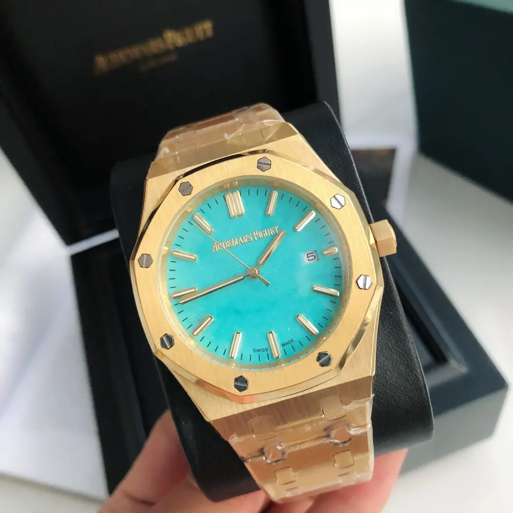 Audemars Piguet Men Royal Oak Selfwinding 37 mm in Turquoise Dial (6)