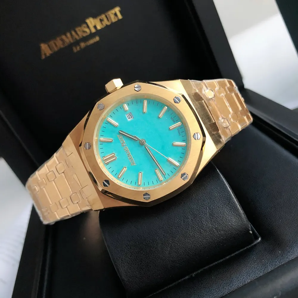 Audemars Piguet Men Royal Oak Selfwinding 37 mm in Turquoise Dial (7)