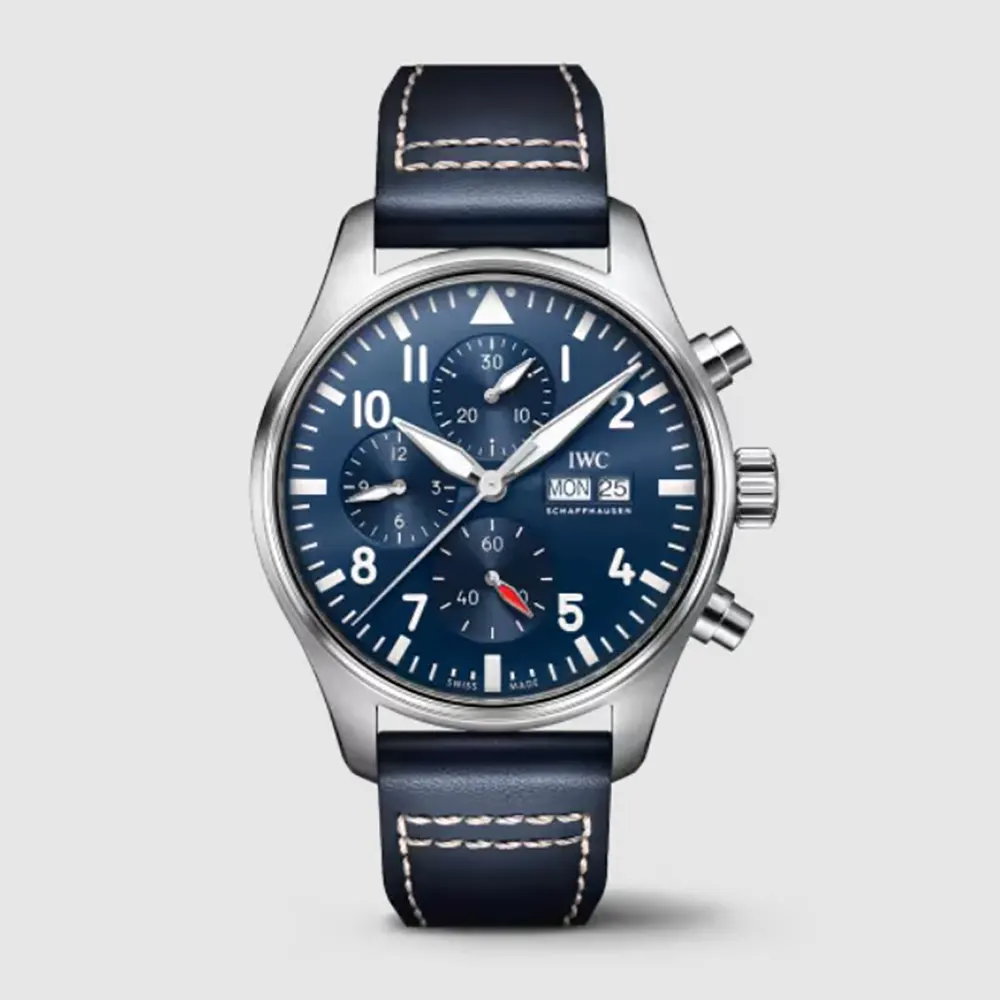 IWC Men Pilot's Chrono Watch 43 mm in Blue Dial IW378003