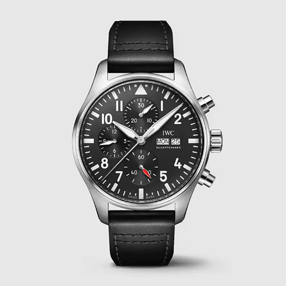 IWC Men Pilot's Watch Chronograph 43 mm in Black Dial IW378001