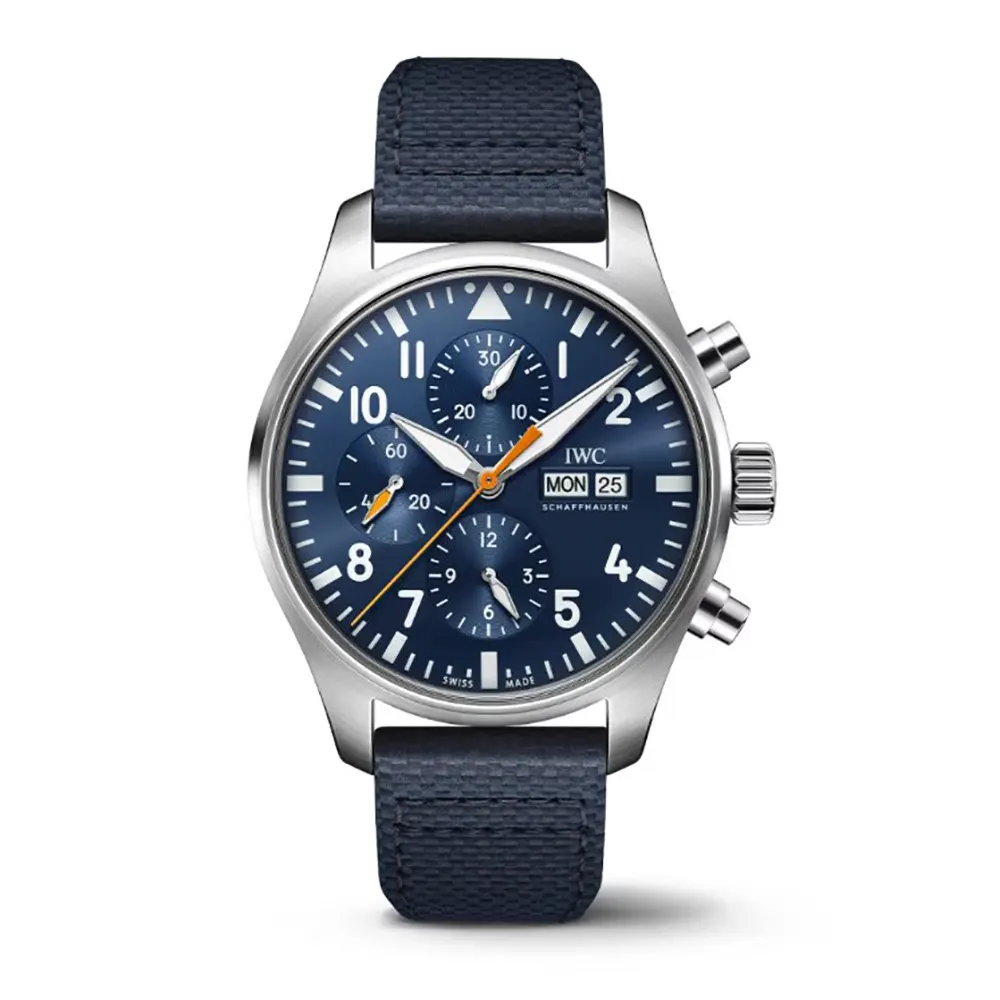 IWC Men Pilot's Watch Chronograph 43 mm in Blue Dial IW377729