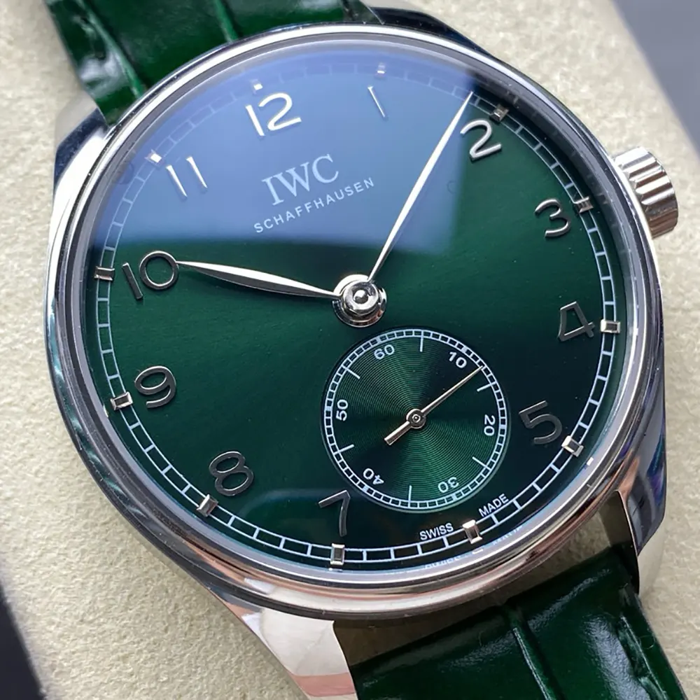 IWC Men Portugieser Automatic 40 in Green Dial IW358310 (3)