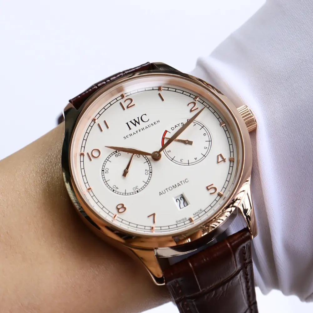 IWC Men Portugieser Automatic 42 in Silver Plated Dial (10)