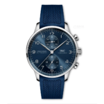IWC Homme Portugieser Chrono 41 mm avec cadran bleu IW371491
