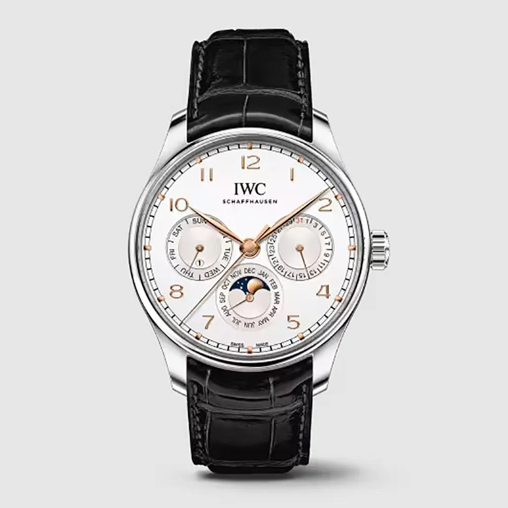 IWC Men Portugieser Perpetual Calendar 42 in Silver Plated Dial