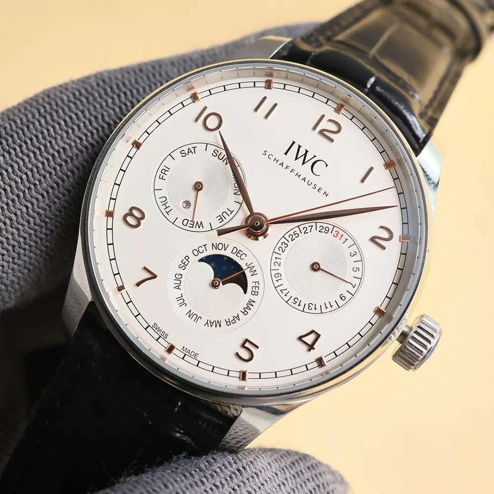 IWC Men Portugieser Perpetual Calendar 42 in Silver Plated Dial (5)