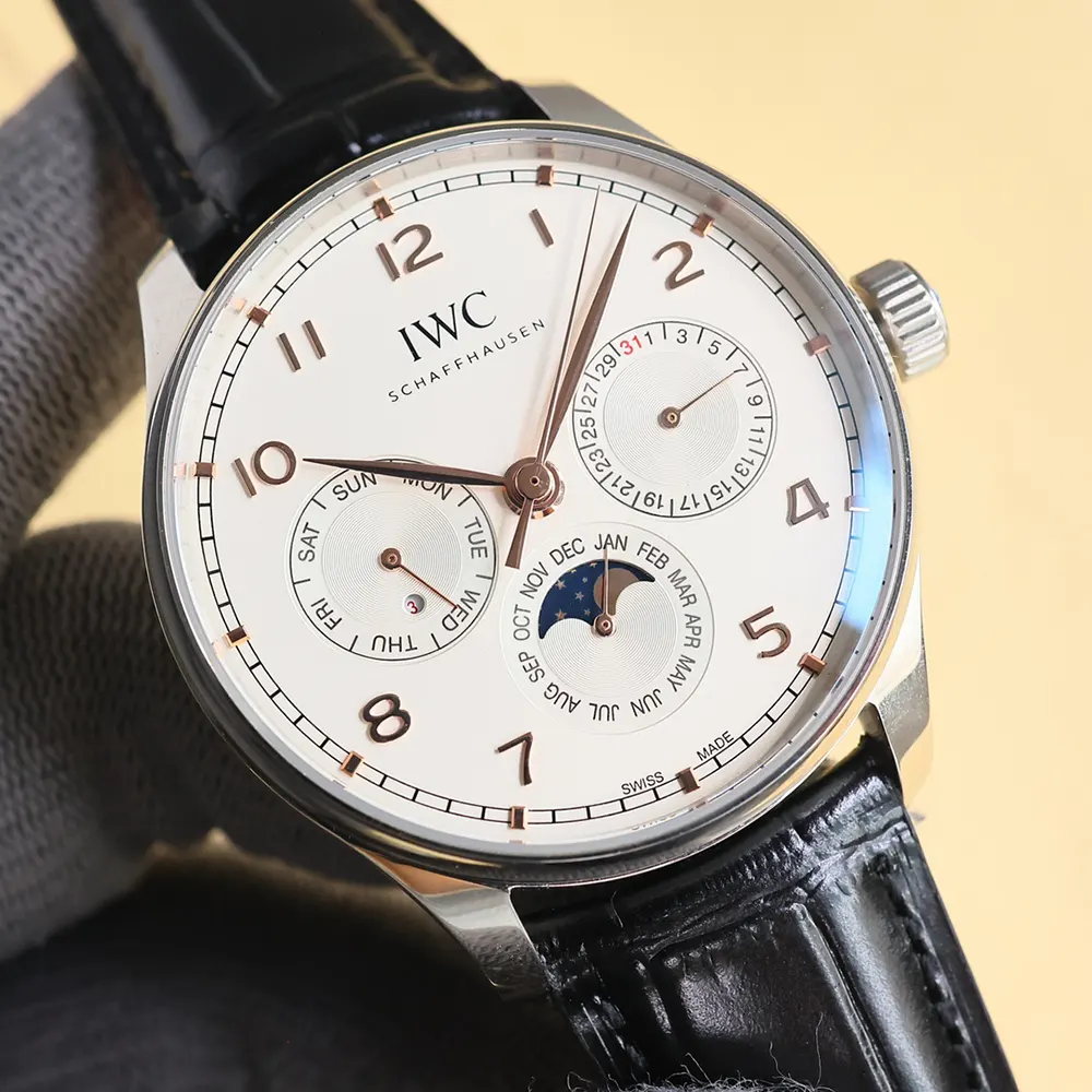 IWC Men Portugieser Perpetual Calendar 42 in Silver Plated Dial (6)