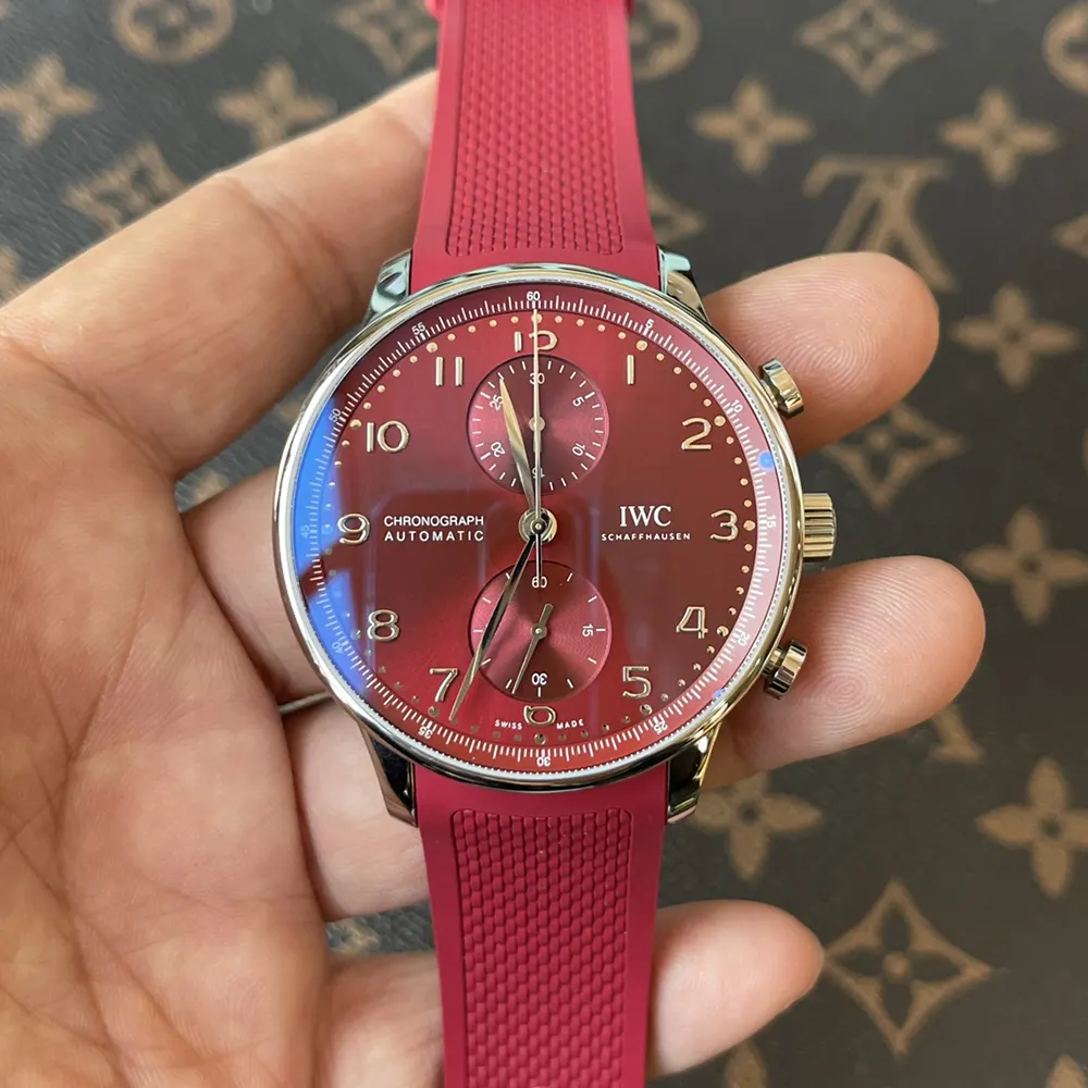 IWC Men Schaffhausen Portugieser Chronograph Year of the Dragon in Red Dial (2)