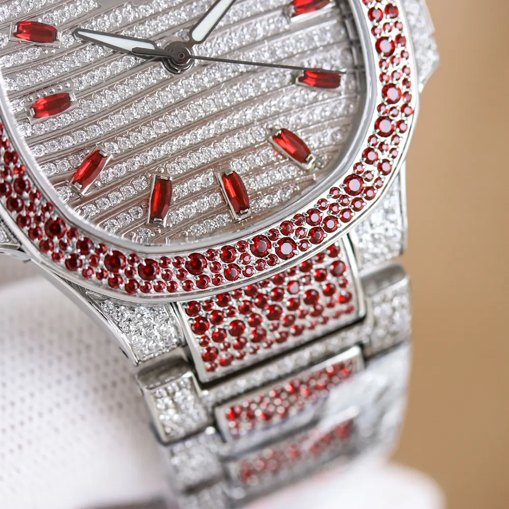 Patek Philippe Women Nautilus Self-winding White Gold with Diamond and Rubies (7)