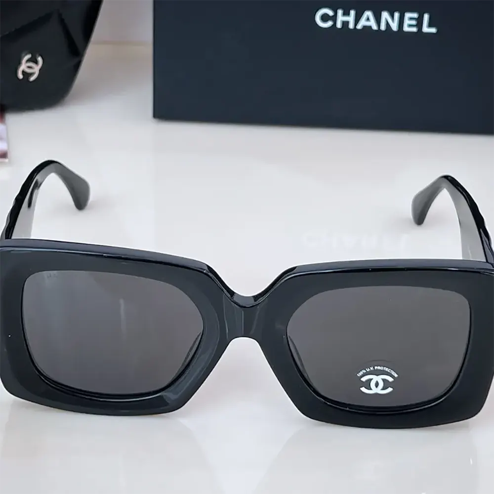 Chanel Unisex Rectangle Sunglasses-Black A71513X02016S222854 (5)