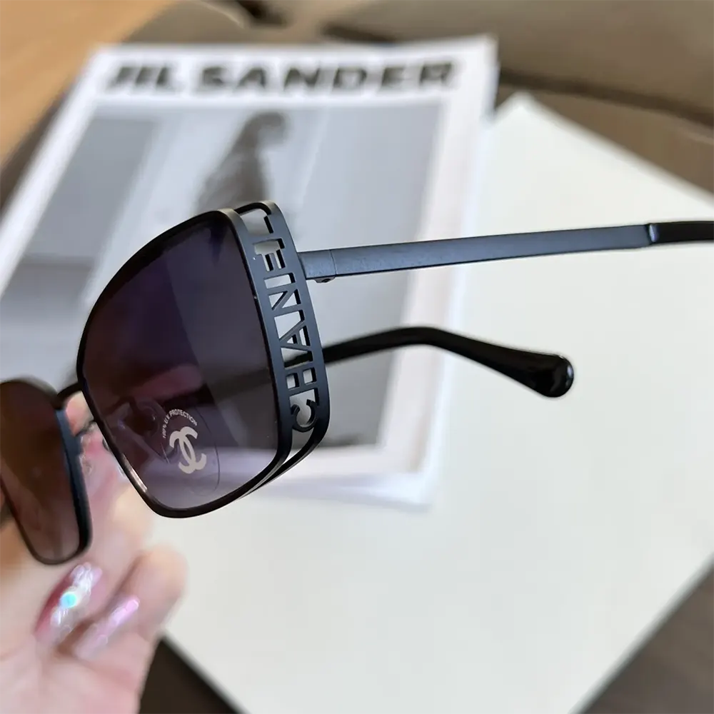 Chanel Unisex Rectangle Sunglasses-Black A71542X01060L2616 (4)