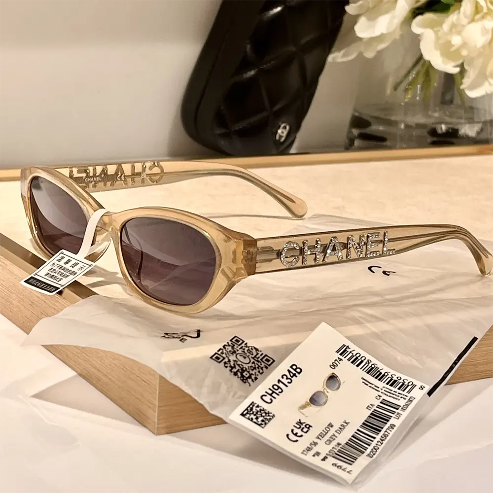 Chanel Unisex Rectangle Sunglasses Gold A71280X08101S1748 (2)