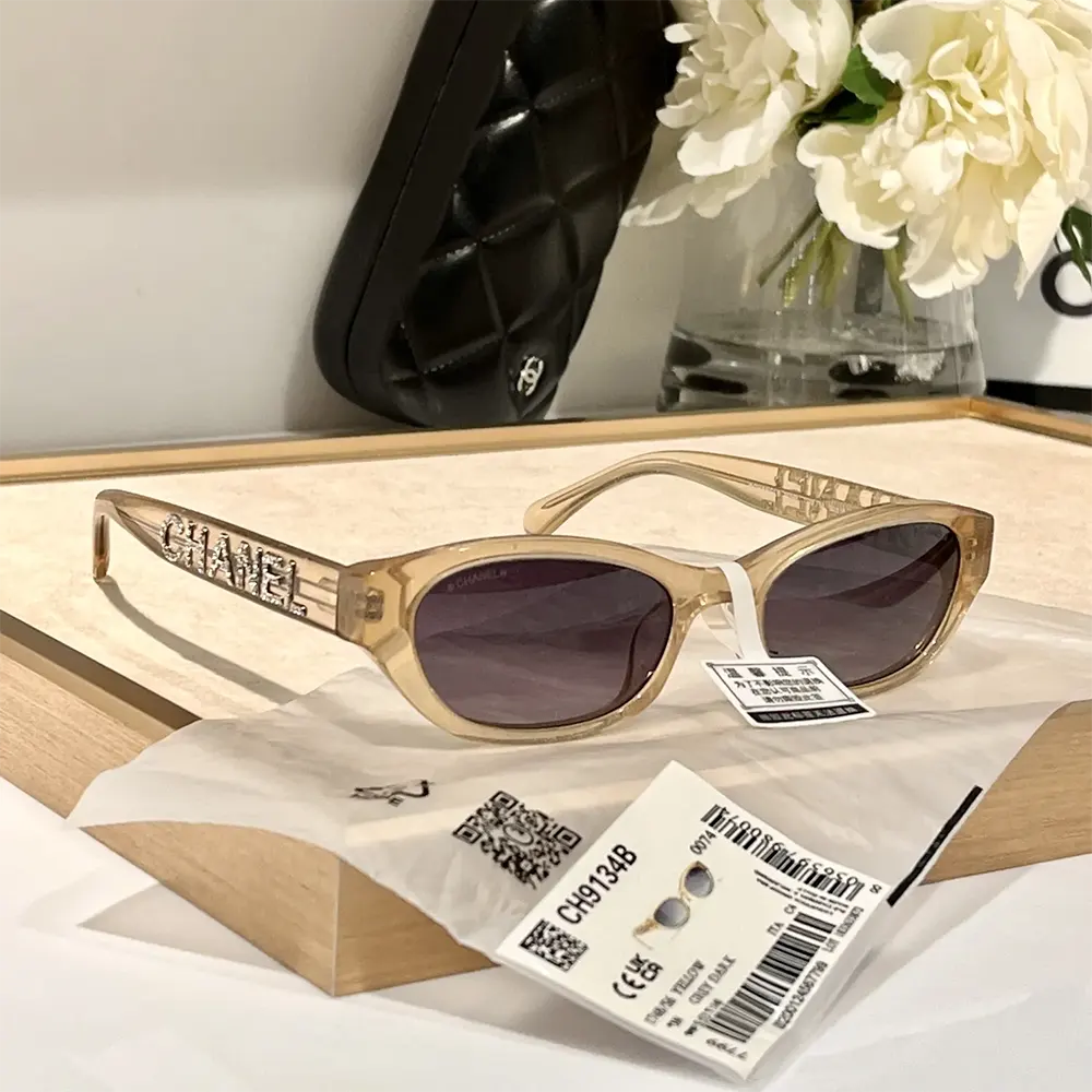Chanel Unisex Rectangle Sunglasses Gold A71280X08101S1748 (3)