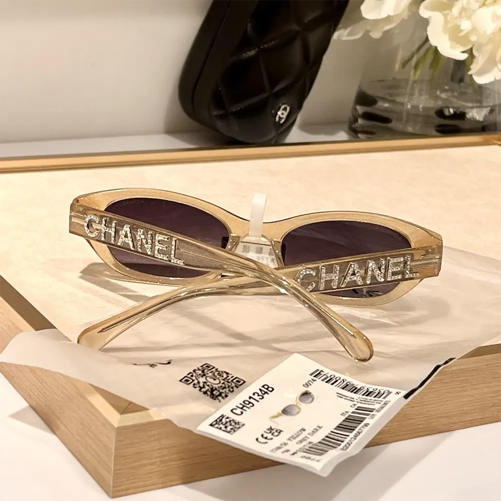 Chanel Unisex Rectangle Sunglasses Gold A71280X08101S1748 (4)