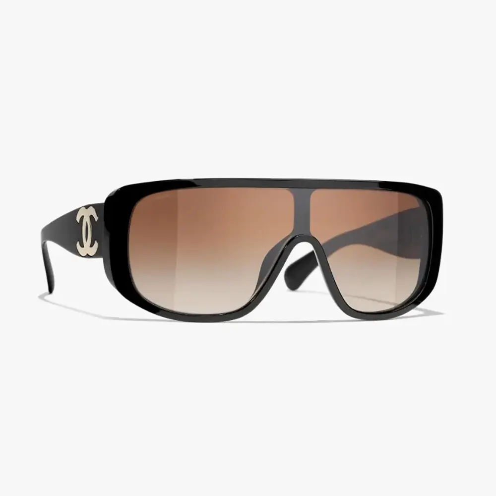 Chanel Unisex Shield Sunglasses-Black A71528X08101S225100 (1)