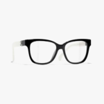 Chanel Unisex Square Eyeglasses Black