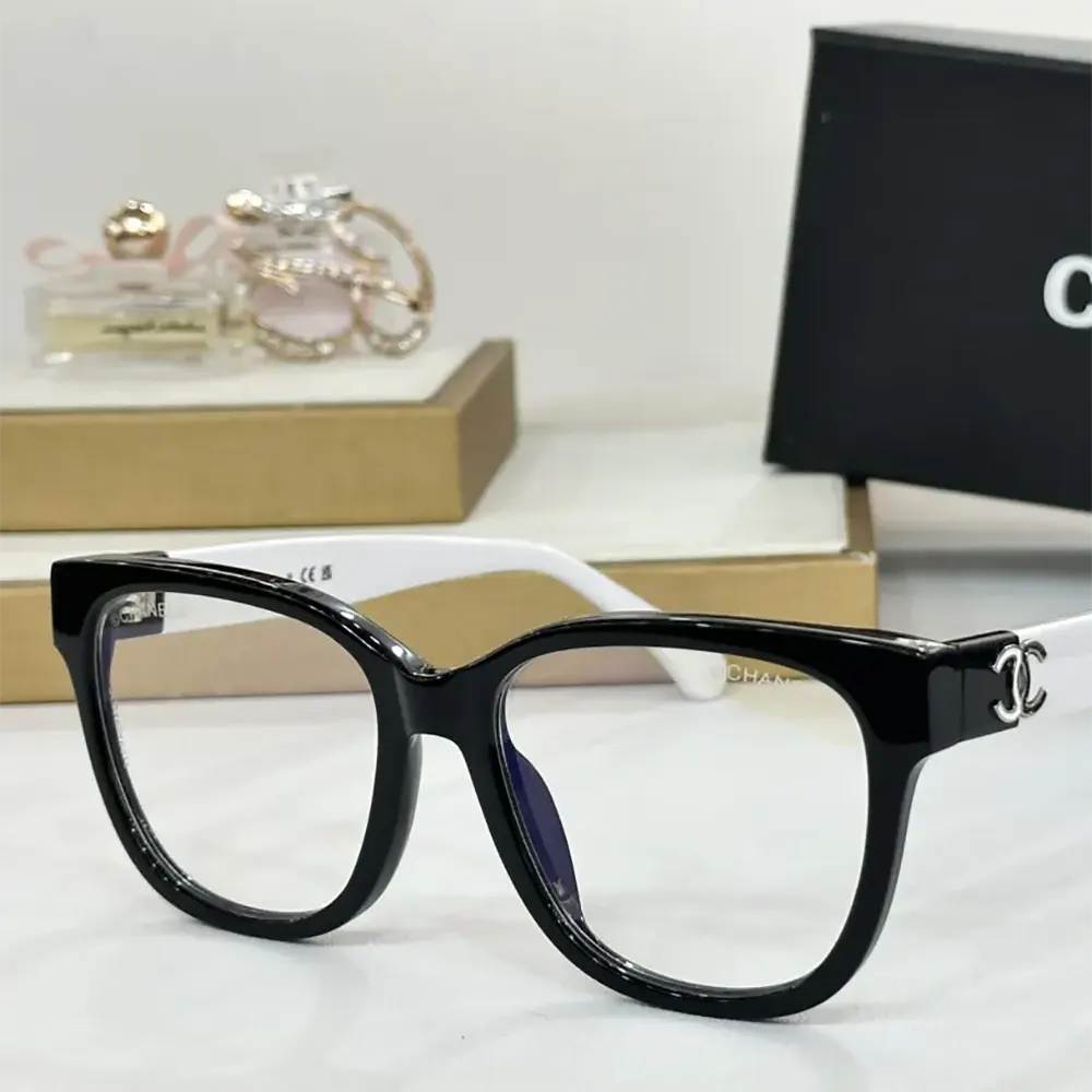Chanel Unisex Square Eyeglasses BlackWhite A75297X08101V165652NOCCI (2)