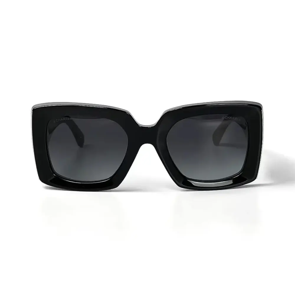 Chanel Women Rectangle Sunglasses Black Gold A71377X08101S221653SOCCI (3)