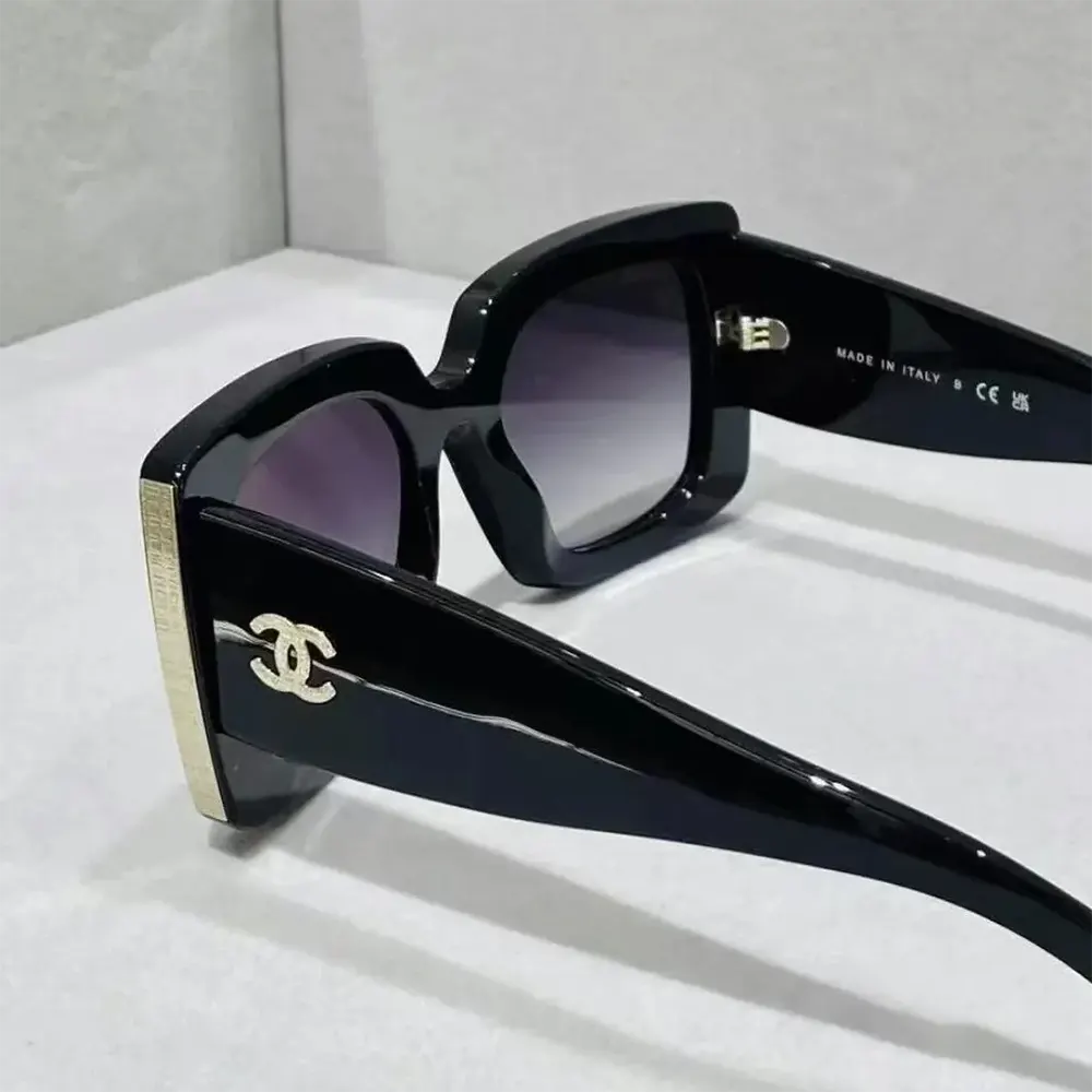 Chanel Women Rectangle Sunglasses Black Gold A71377X08101S221653SOCCI (4)